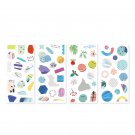 Mr.paper 24 Designs 4pcs/lot  Based Sketchbook Deco Washi Stickers Scrapbooking Bullet Journal Popul