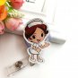1pc Cute Cartoon Retractable Badge Reel Students Nurse Exhibition Pull Key ID Name Card Badge Holder