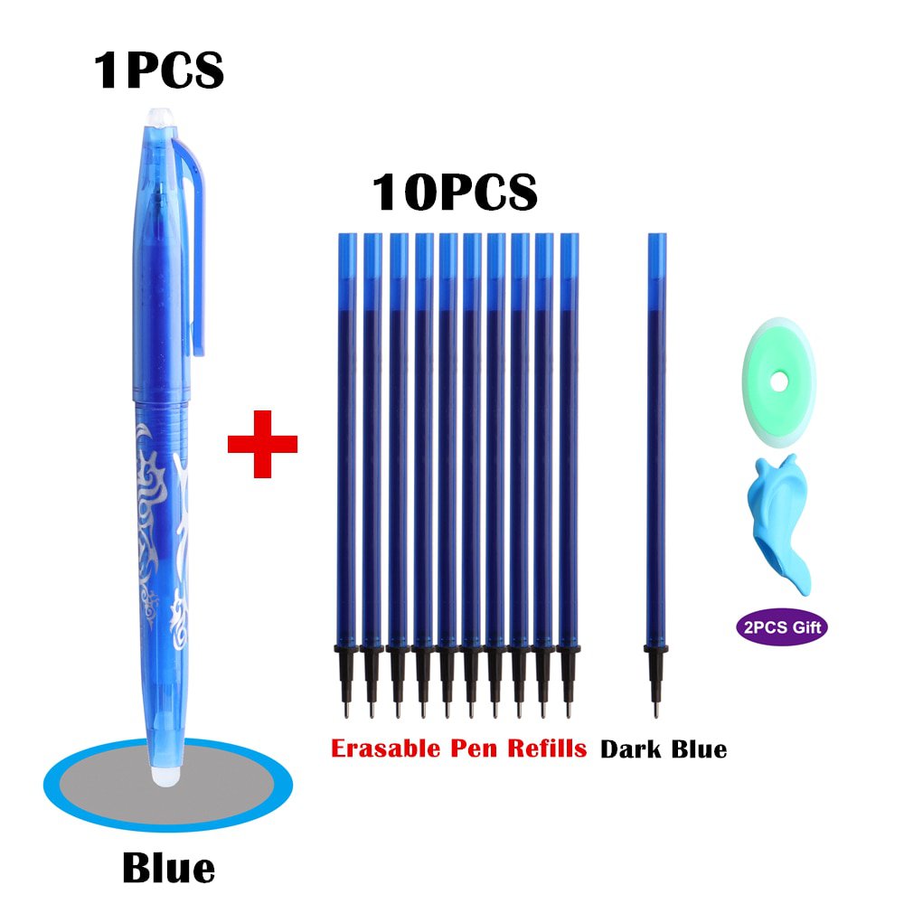 1+10/PCS Erasable Pens For Choose Kawaii Erasable Pen Magic Gel Pen Set School Office Writing Suppli