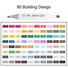 CHENYU 80Colors Alcohol Brush Markers Pen Sketch Art Marker Dual Headed Base For Drawing Manga Art S