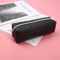 Simple Black Leather Pencil Case High Capacity Business Pencilcase For Kids School Office Gift Suppl