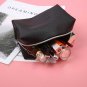 Simple Black Leather Pencil Case High Capacity Business Pencilcase For Kids School Office Gift Suppl