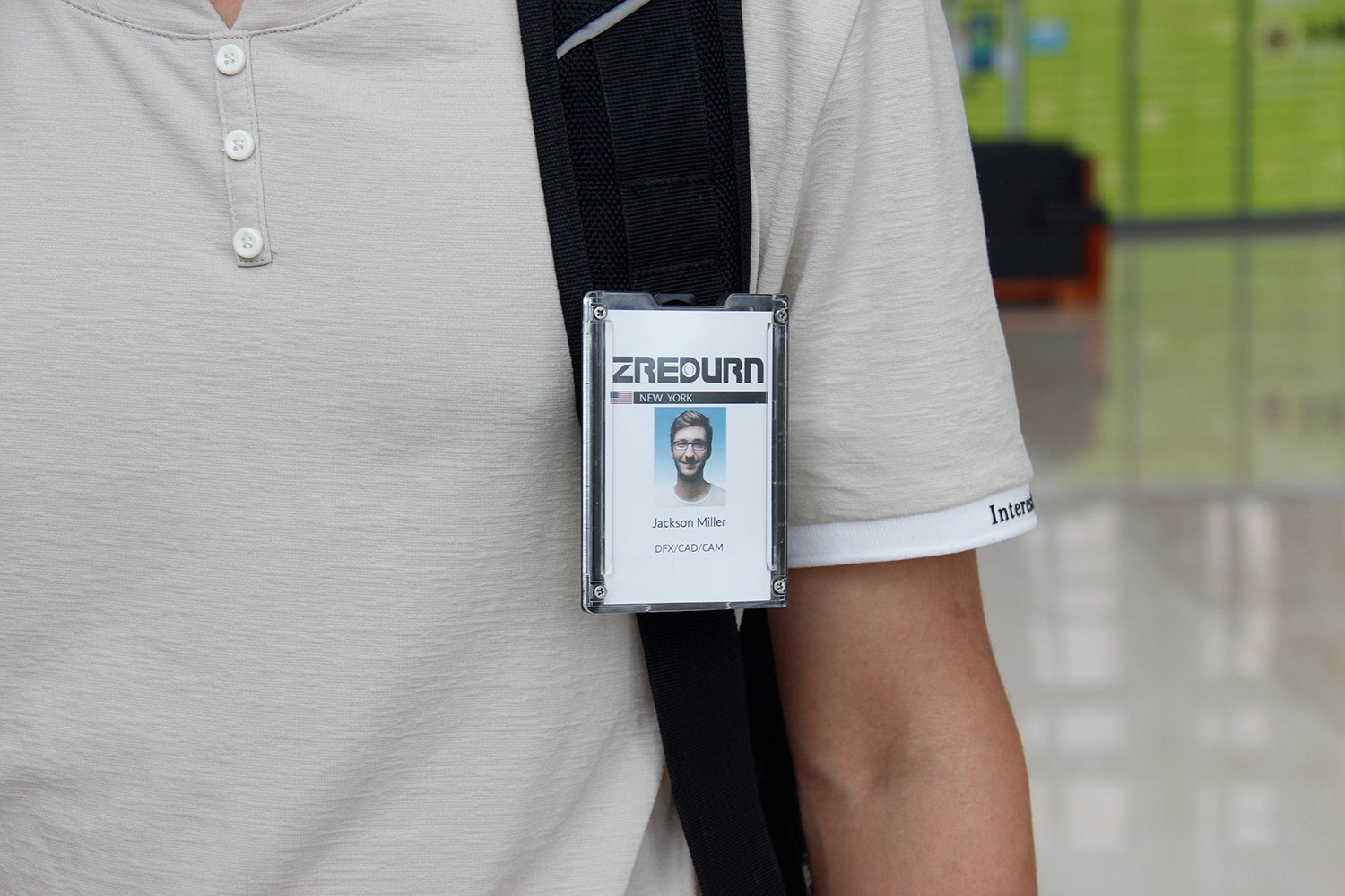 zayex Badge Holder Wallet Durable ID Card Holder with Lanyard Metal Clip for Offices ID, School ID,