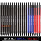 M&G 40pcs Semi Gel Writing Ball Point Pen 0.7mm Black/Blue/Red Economic Ball Pen for School and 