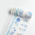 Mr Paper 5pcs/set 16 Designs Gold/Sliver Stamping Chinoiserie Crane Sakura Washi Tape Scrapbooking P