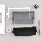 1 Pcs Transparent Grid Zipper Pen Bag Pencil Case Storage Package for Grils Korean Stationery School
