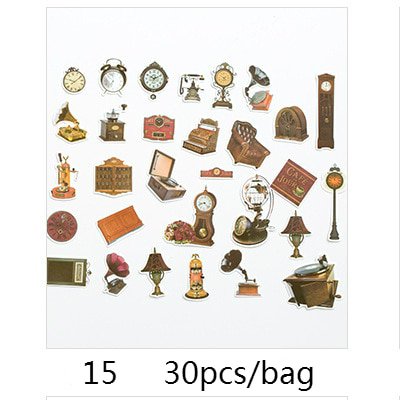 Mr.paper 21 Designs Popular Cute Cartoon Line Ins Deco Diary Stickers Scrapbooking Planner Decorativ