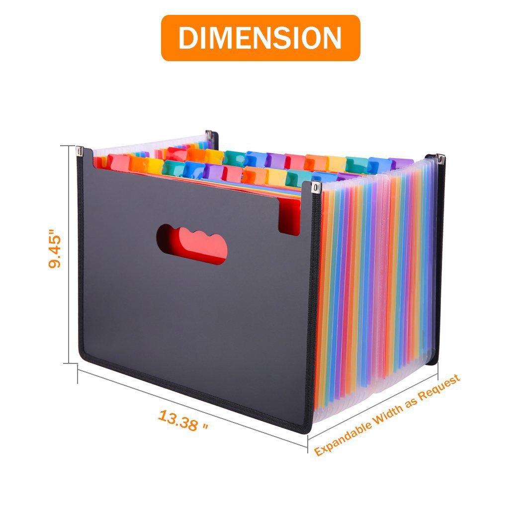 13/24/37/48 Pockets Expanding File Folder A4 Organizer Portable ...