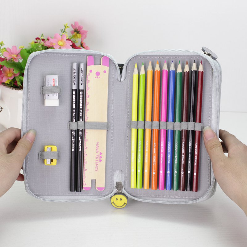 Kawaii School Pencil Case Big 36/48/72 Holes Penal for Girls Boys Pen ...