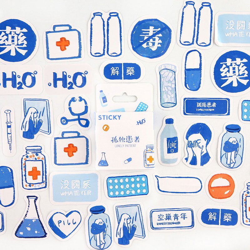 Mr.paper 46Pcs/box Cute Diary Stickers Scrapbooking Girl Generation Series Planner Japanese Kawaii D
