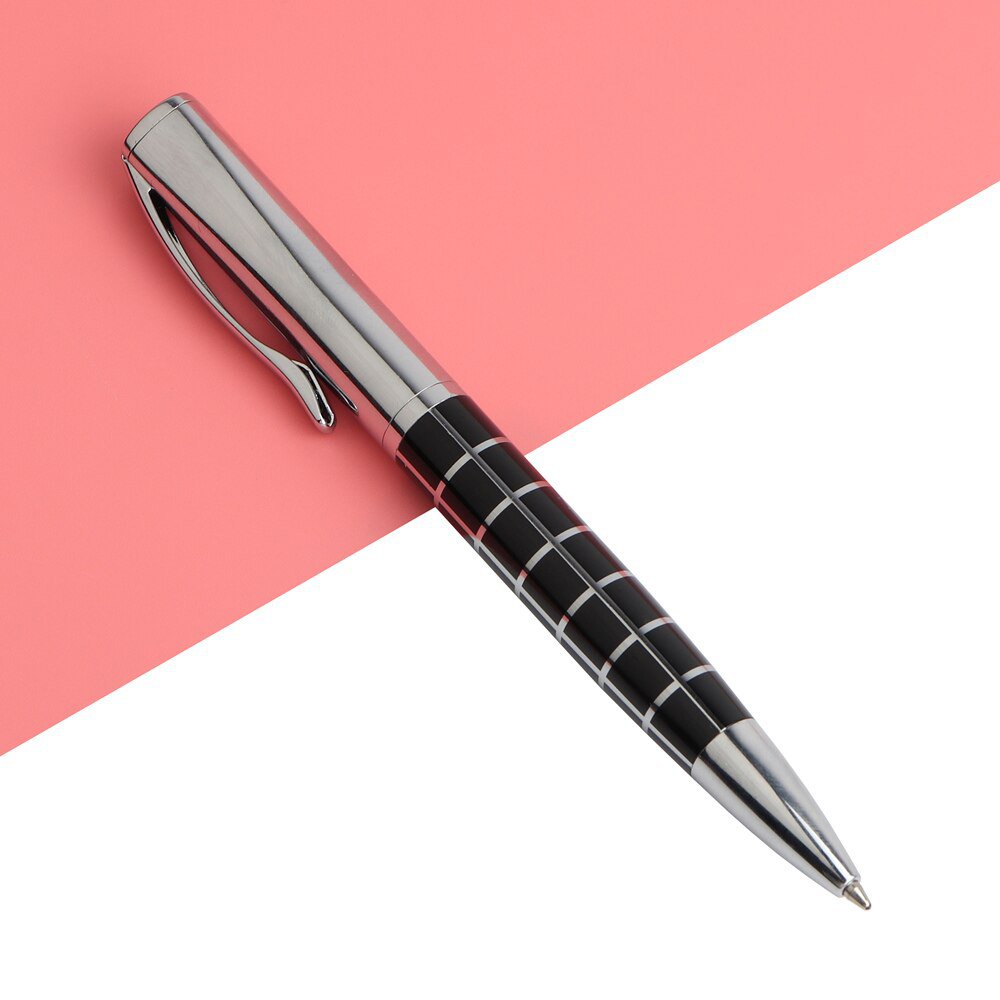 1/10/PCS Rotating metal ballpoint pen stainless steel ball pens steel bar oil pen commercial station