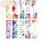 Mr Paper 30pcs/box Beautiful Flowers Green Plants Best Wishes Bookmarks for Novelty Book Reading Mak