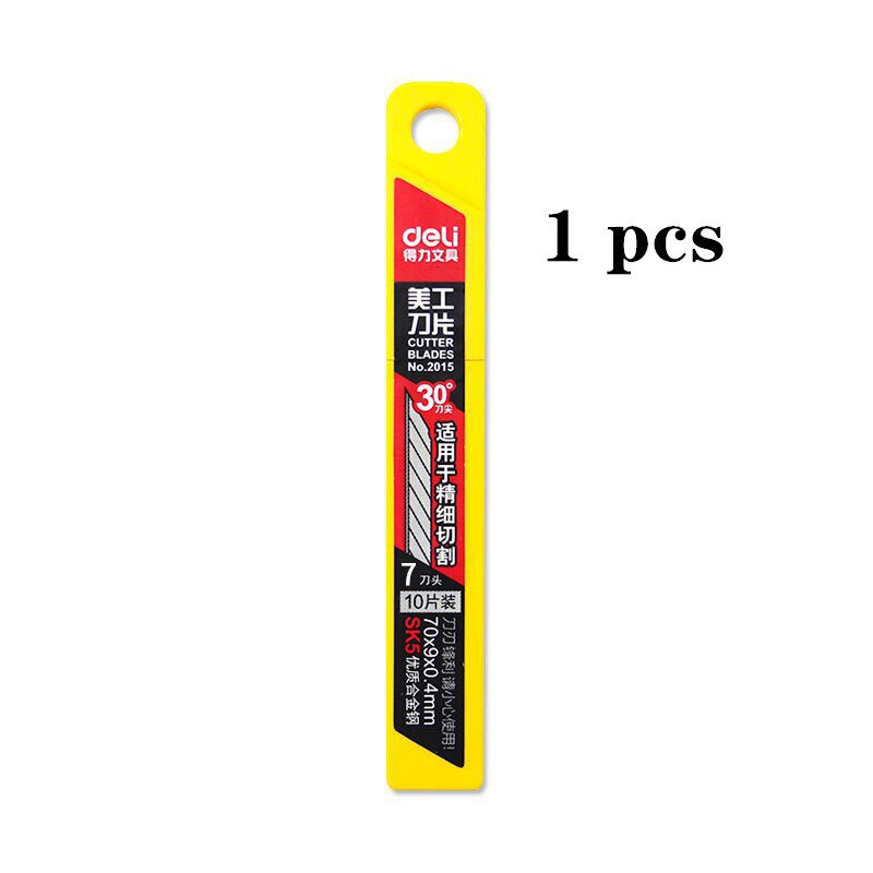 Deli 10 pieces of small size paper cutter blade 30 degree alloy steel