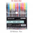 12/24/36/48 Colors/set Highlighter Glitter Gel Pen for Coloring Books Journals Drawing Doodling Pain
