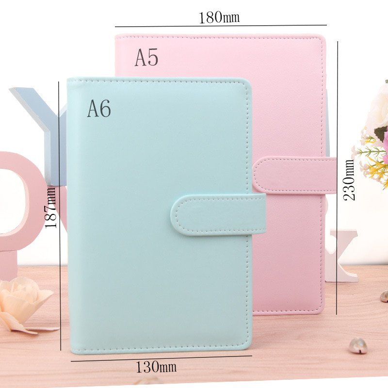 A6A5 Cute Ring Diary Leather Cover Case Handbook Cover Office Personal ...