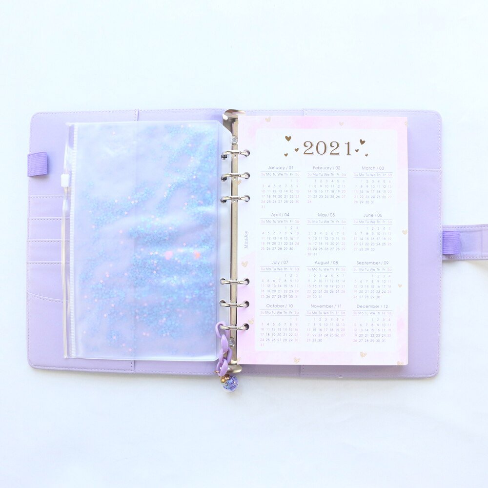 2020 new macaron office school spiral notebooks stationery,cute personal binder weekly planner agend
