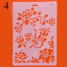 Rose Flower Rulers Stencils For Walls Painting Scrapbooking Cute Gift Stamp Photo DIY Album Decor Em