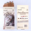 12Pcs Wood Pastel Pencil Set Basis Skin Pastel Color Pencil for Artist Drawing School Office Lapices
