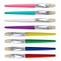 EZONE Paint Brush For Children Oil Watercolor Painting Candy Color Plastic Handel Bristel Brushes Go