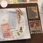 Mr.paper 4Pcs/pack Gold Stamping Vintage Retro Stamp Travel Plant Creative Stickers Bullet Journal D