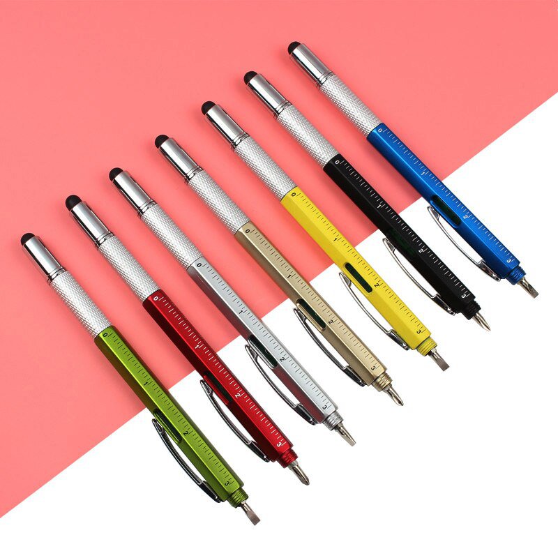 7PCS/Set Multifunctional Ballpoint Pen Overvalue Handy Tech Tool