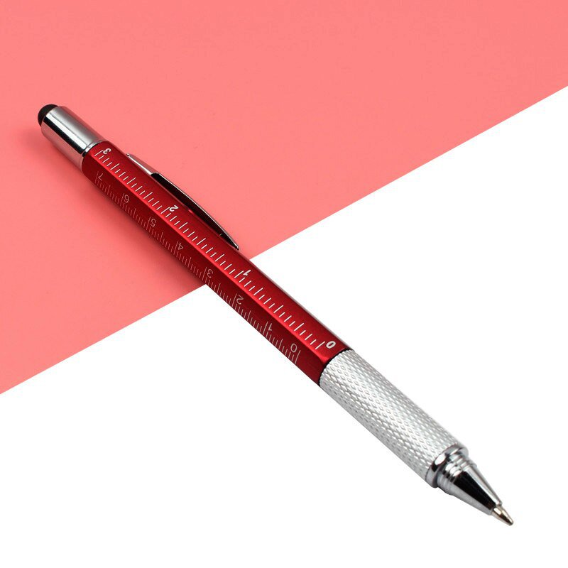 7PCS/Set Multifunctional Ballpoint Pen Overvalue Handy Tech Tool Ballpoint Pens Screwdriver Ruler Sp
