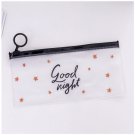 1 Pcs Kawaii Transparent Pencil Cases Simple Pull Ring Design Office Pencil Bag Cute For Student Sch