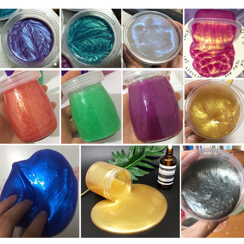 10 g Resin Dye Powder Mica Pearl Pigments Colorants Crystal Mud Resin ...