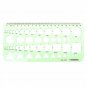 9 different  rulers  Green Plastic Circles Geometric Template Ruler Stencil Measuring Tool Students 