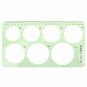 9 different  rulers  Green Plastic Circles Geometric Template Ruler Stencil Measuring Tool Students 