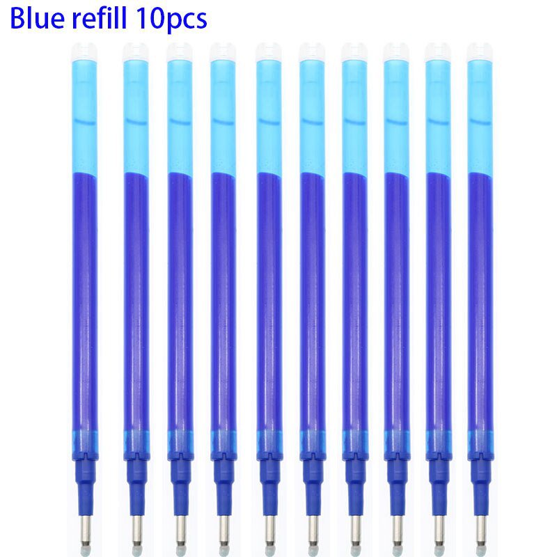 0.5mm Erasable Bullet Set Gel Pen Blue / Black / Green / Red Ink Magic Erasable Refill Set for Schoo