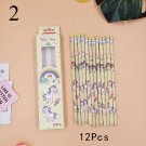 12Pcs Cute Candy HB Pencils Kawaii Unicorn Wooden Student Pencil For Kids Gift School Supplies Penci