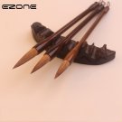 EZONE Wooden Writing Brush For Watercolor Ink Painting Chinese Calligraphy Practice Weasek Wolf Hair