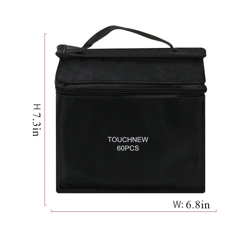 30/40/60/80/168 Colors Markers Pencil Bag Massive Capacity Zipper Black Folding Art Markers Zipper C