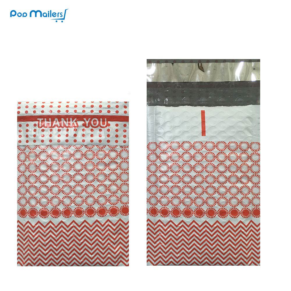 10pcs 120x180mm Printed Plastic bubble mailer Mix Pattern poly bubble envelope wrap bag - Stripe