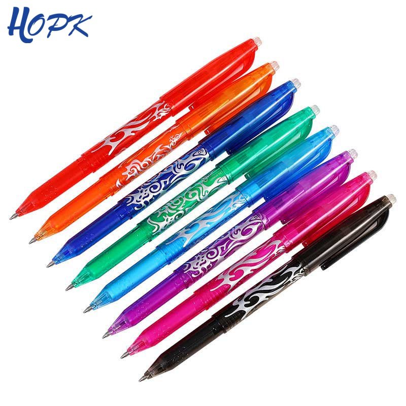 8 color Multicolor Erasable Pens Rod Washable Handle Cute 0.5mm Colors