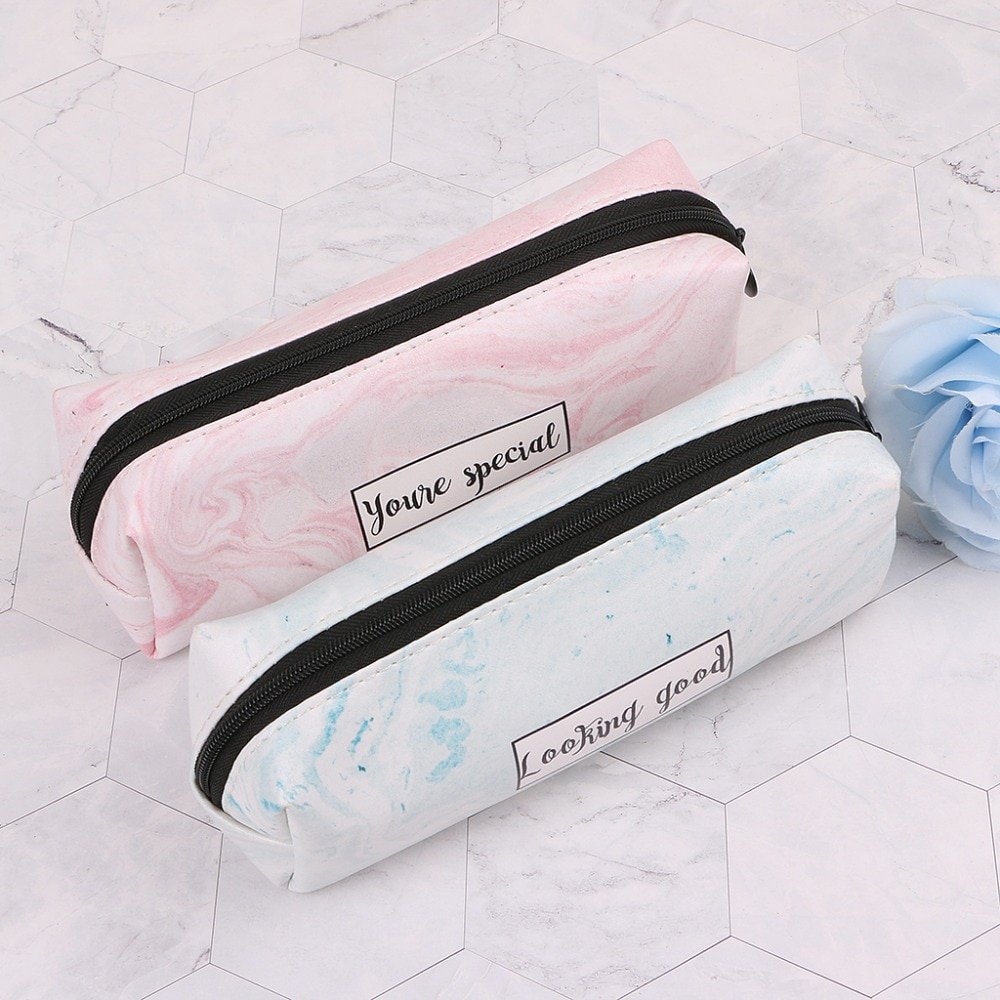 Marble Pencil Case Stationery School Supplies Storage Pencil Cases ...