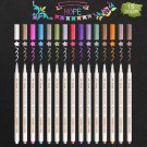 12 15 Colors Metallic Art Marker DIY Scrapbooking Card Making  Crafts Soft Brush Pen For Drawing DIY