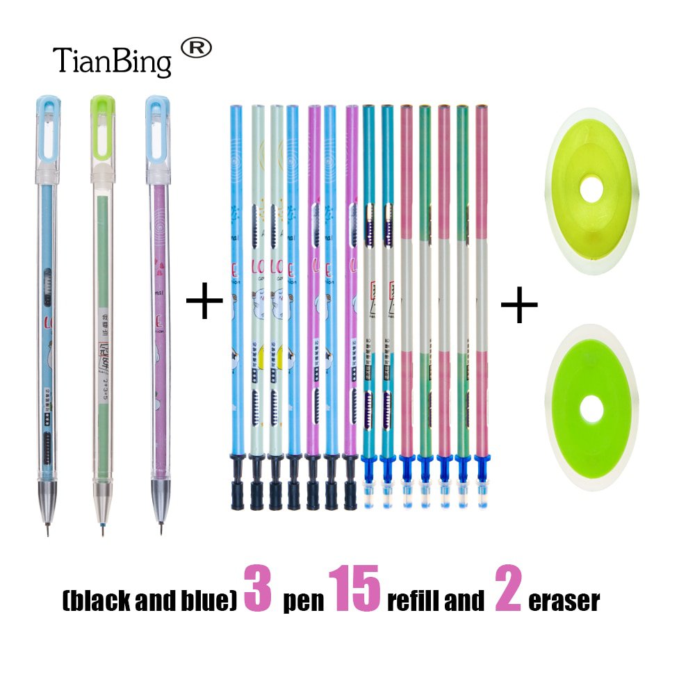 New Erasable pen ballpoint pen neutral pen can brush pens students use