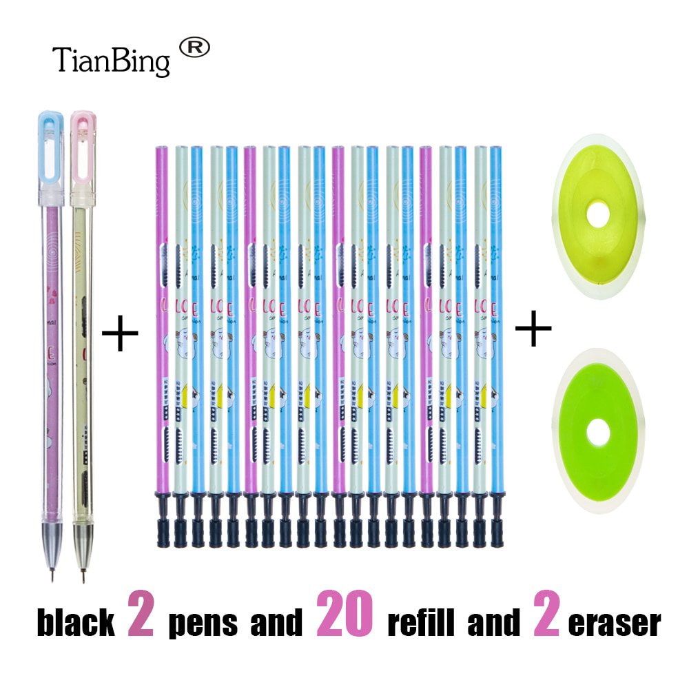 New Erasable pen ballpoint pen neutral pen can brush pens students use