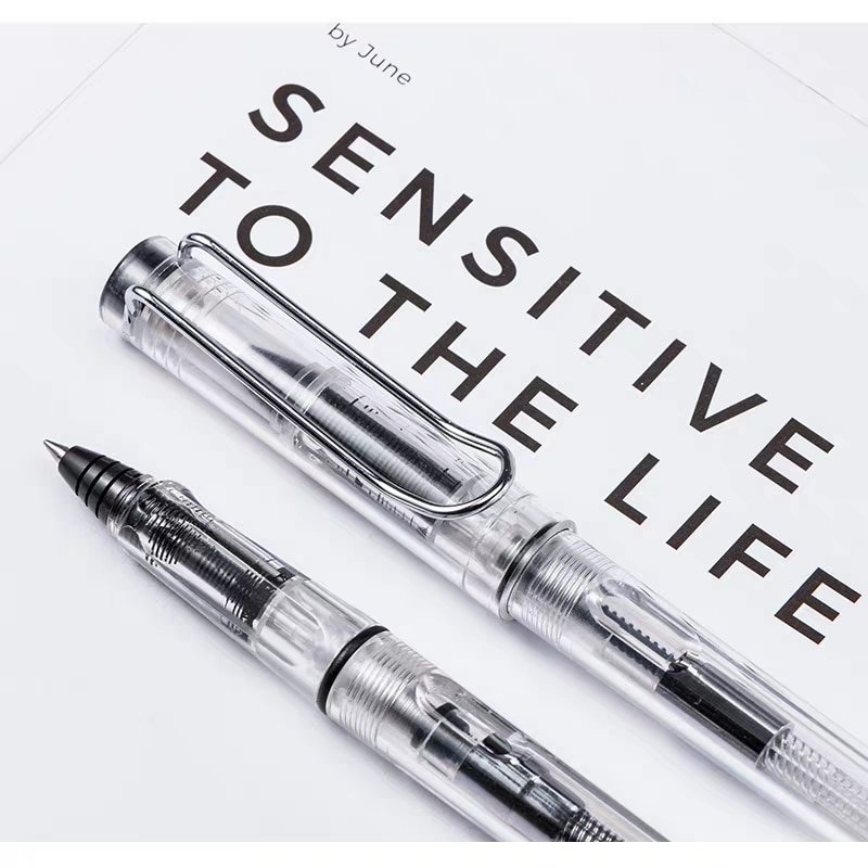 Transparent Gel Pen Creative Ink Converter Pen Type Ballpoint Pen 0.4/0