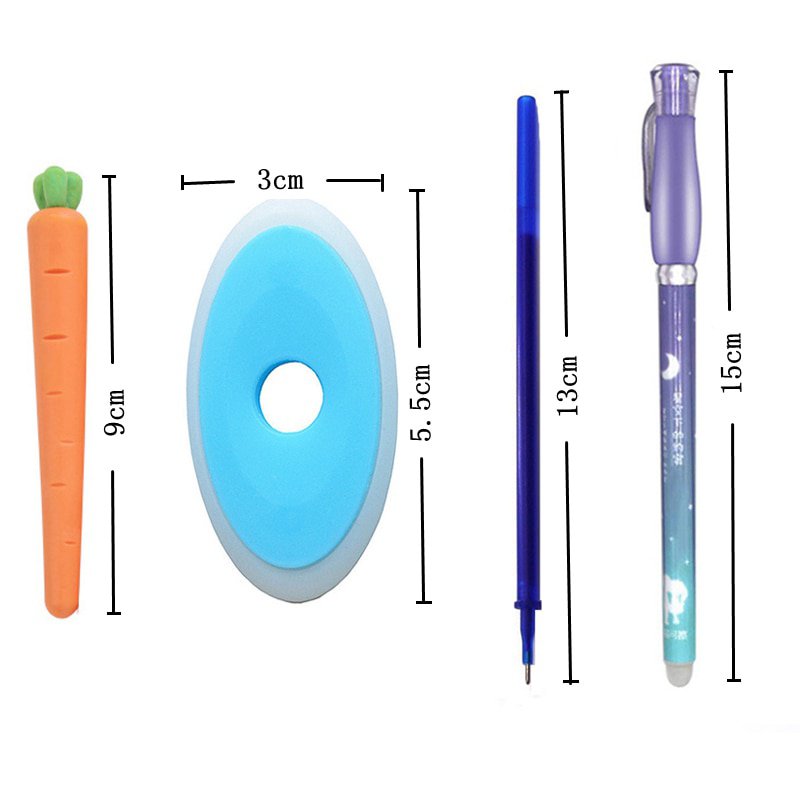 28Pcs/lot Kawaii Erasable Pen Refill Set Rods 0.38mm Erasable Pen Blue
