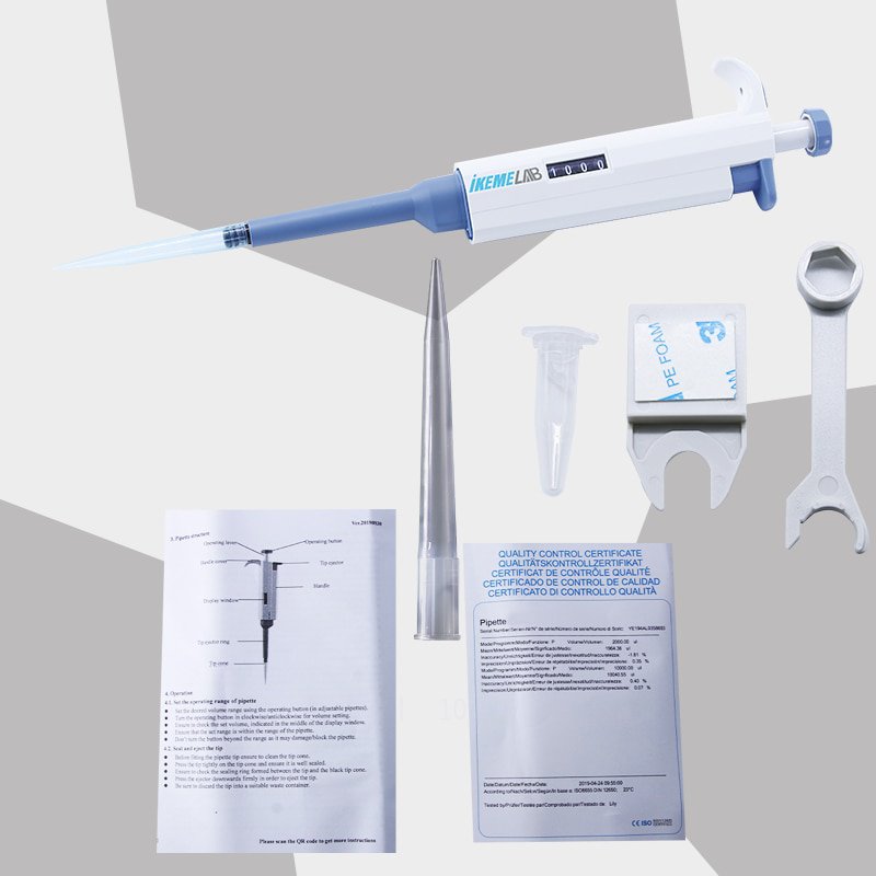 Pipette Gun Digital Adjustable Dragon Pipette Pipettor with Pipette