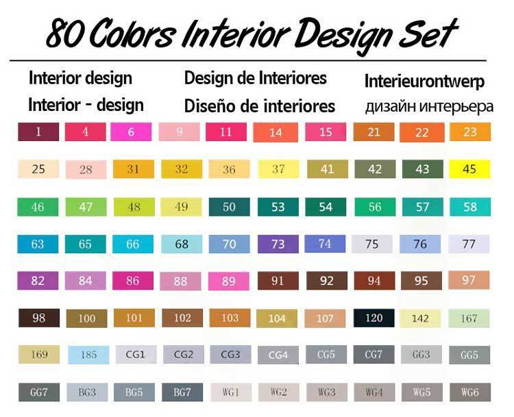 TOUCHNEW Alcohol Markers 30/40/60/80/168 Colors Dual Head Sketch Markers Brush Pen Set For Drawing M