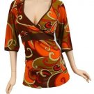 NEW MOD RETRO SEXY EMPIRE KIMONO TUNIC TOP SHIRT 1X