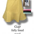 NEW GAP WOOL FLARE CAREER TULIP FLARE SKIRT 8 CAMEL