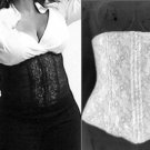NWT WAIST NIPPER CINCHER BRIDAL CORSET WHITE TIGHT XL