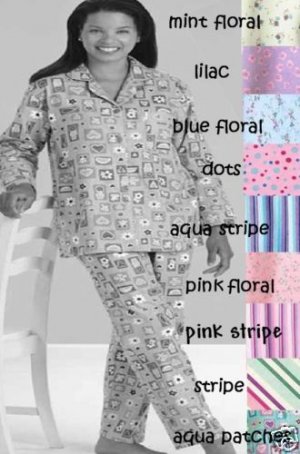 NEW COZY FLANNEL PJ PAJAMA LOUNGE SET WOMANS 4X 28W-30W