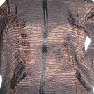 NEW COLDWATER CREEK CRINKLE METALLIC STRIPE JACKET PXS