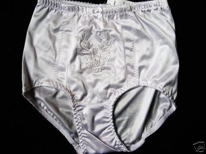 NEW SATIN-Y EMBROIDERED PANTY GIRDLE TUMMY CONTROL M